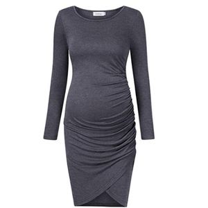 Grey Maternity Dress L
